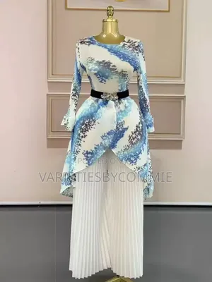 Becky Miyaki Gown and Sunray Palazzo Trouser