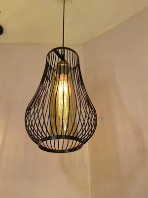 ASANZUO Vintage Retro Black Iron Cage Pendant