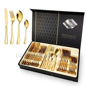 High Quality Stainless Steel Cutlery Set Gold