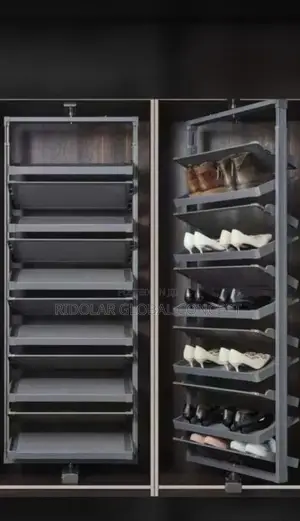 Built-in Revolving Shoe Rack Storage