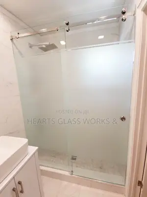Shower Cubicle Installed With Toughen Glass and Film for Privacy.