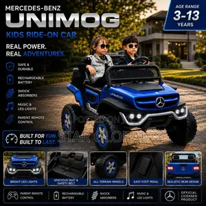 Blue Mercedes-Benz Unimog Luxury Kid's Ride-on Rechargeable Car