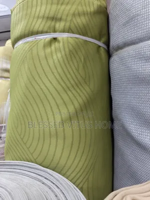 Premium Turkish Curtain – Olive Green Wave Design