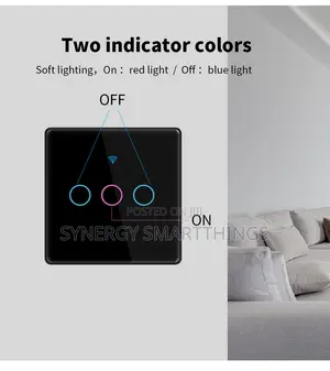 Tuya Zigbee Touch Smart 3 Gang Switch Black Color