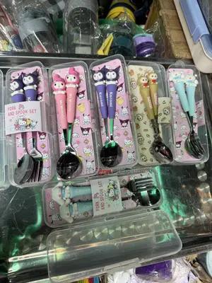 Children's Spoon in Case Fork Spoon