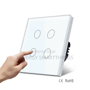Tuya Zigbee Touch Smart 4 Gang Switch White Color