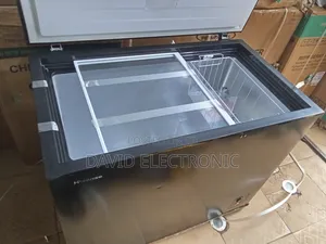 Hisense Chest Freezer 320 Liter Black Color With Glass Up
