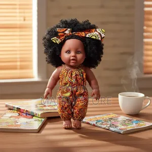 Black Afro-Hair Cartoon Model Toy Baby Doll From Manufacturer