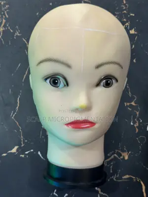Flesh Plastic Female Head Display Mannequin