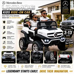 Premium White Color Mercedes-Benz Unimog Ride on Toy Car for Kids