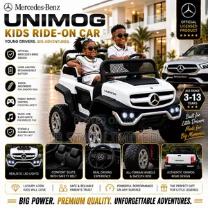 White Color Rechargeable Mercedes-Benz Unimog Ride on Car for Children