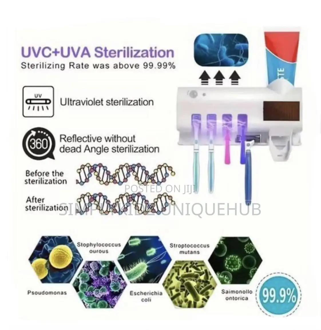 Wall-Mounted UV Toothbrush Sterilizer
