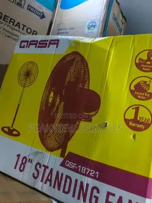 High Airflow Qasa 18 Inches Non Rechargeable Standing Fan