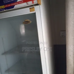 A Long Standing Glass Fridge