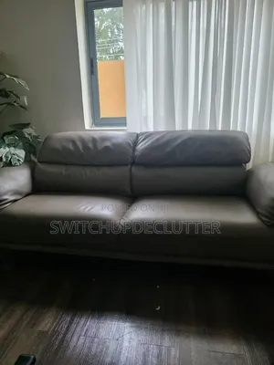 Modern 3-Seater Leather Sofa
