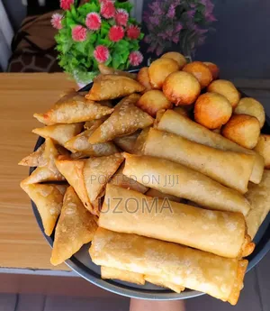 Fresh Small Chops Pack - 20pcs | Spring Rolls, Samosa Puff Puff