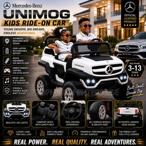 Get Luxury White Mercedes-Benz Unimog Rechargeable Car for Your Kid