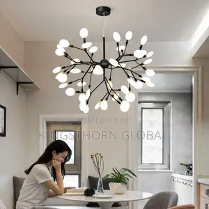 Modern Branch Chandelier LED Ceiling Light - Black Gold
