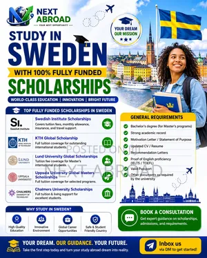 Study in Sweden With 100% Fully Funded
