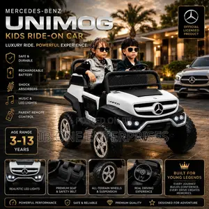 Mercedes-Benz Unimog Rechargeable Ride-on White Color Toy Car for Kids