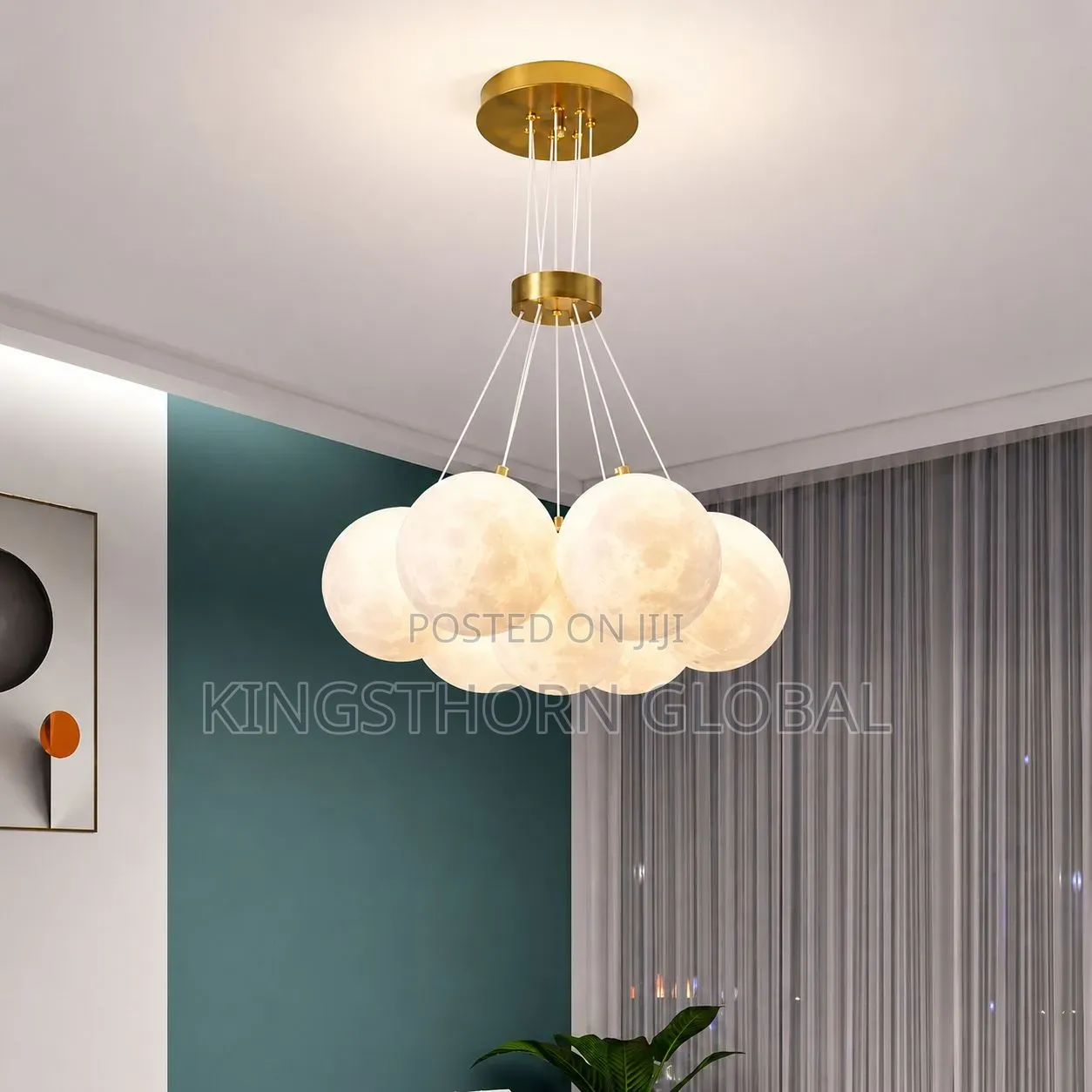 Luxury Gold Globe Pendant Chandelier Ceiling Light