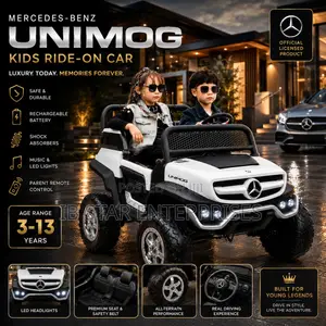 White Color Rechargeable Mercedes-Benz Unimog Ride-on Car for Children