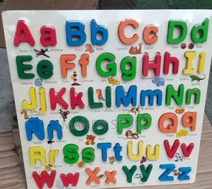 Wooden Alphabet Puzzles Board Initiation Kids Learning