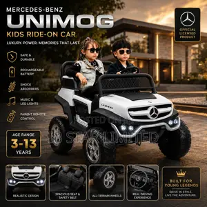 White Luxury Mercedes-Benz Unimog Kids Ride-on Rechargeable Car