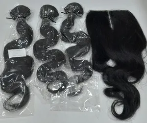 Wave and Straight With Bounce Hair Bundles With Closure