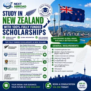 Study in New Zealand Through Fully Funded Scholarships Opportunities