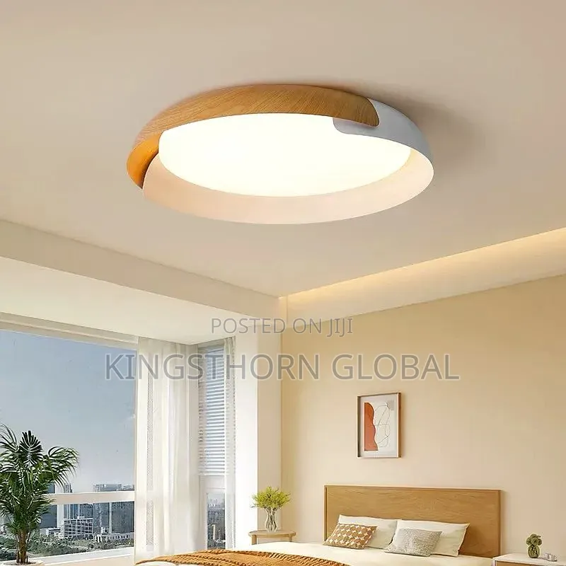 Modern LED Wooden Round Ceiling Light