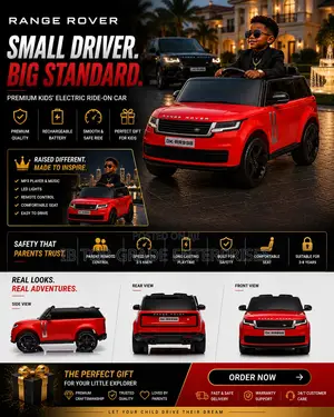 Premium Red Color Range Rover Ride-on Car for Kids