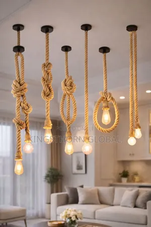 Modern Rope Pendant Chandelier Ceiling Light