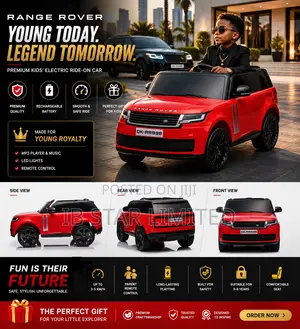 Red Color Luxury Range Rover Kids Ride-on Rechargeable Toy Car