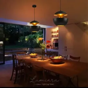 Modern Black Gold Pendant Chandelier Light