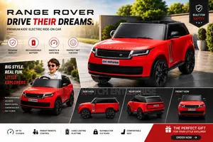 Luxury Red Color Range Rover Kids Rechargeable Ride-on Toy Car