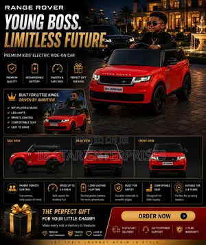 Red Color Luxury Range Rover Ride-on Rechargeable Toy Car for Kids