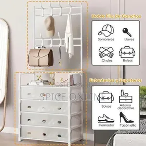 XVIP EXCLUSIVE White Multifunctional Shoe Rack