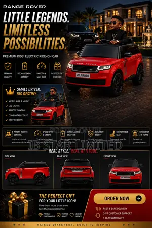 Brand New Red Color Premium Range Rover Ride-on Car for Children
