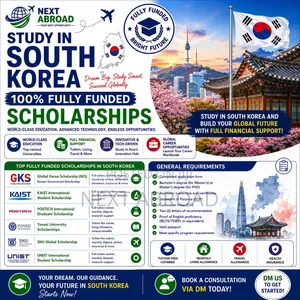 Study in South Korea With 100% Fully Funded Scholarships