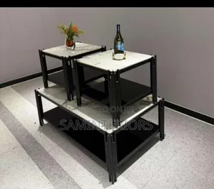 Luxury Set of Center Table With Stools
