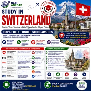 Study in Switzerland 100% Fully Funded Scholarships Opportunities