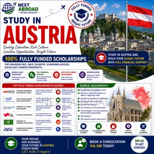 Study in Austria 100% Fully Funded Scholarships Opportunities