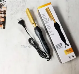 Professional Gold Ceramic Electric Hot Comb Hair Straightener