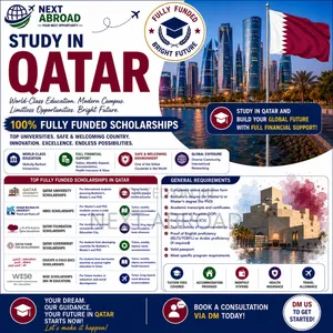 Study in Qatar 100% Fully Funded Scholarships Opportunities