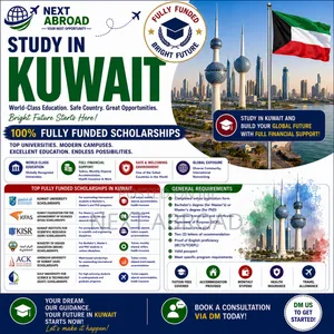 Study in Kuwait 100% Fully Funded Scholarships Opportunities
