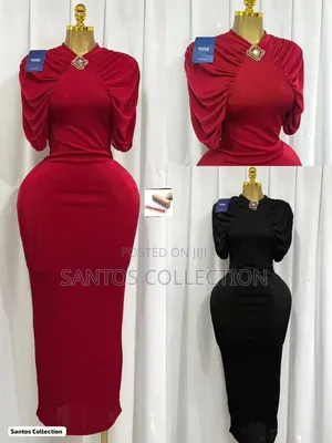 Bodycon Maxi Dress - Red Black