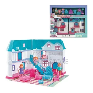 Dream Villa Home Miniature Play Dollhouse Toy Play Set Dolls for Kids
