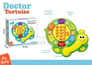 Early Learning Touch Lovely Lighted Tortoise Baby Phone Toy With Music