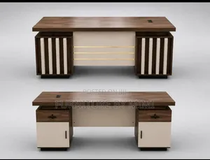 Brand New 1.2M Premium Executive Walnut Cream Office Desk